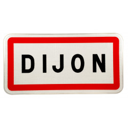 Panneau de signalisation EB10 : 1 ligne I  Panneau DIJON entrée d'agglomération | WP Signalisation