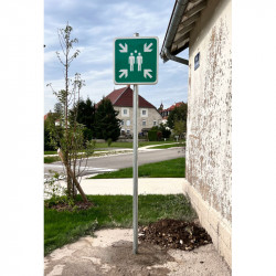 Panneau point de rassemblement après évacuation | Panneau CE004 | WPSignalisation
