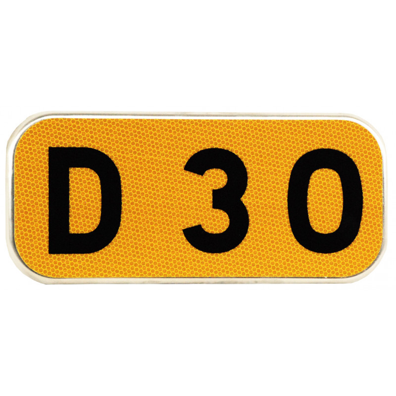 Cartouches à fond jaune E43 | Réseaux départementaux | WP Signalisation | Panneau conforme aux normes NF et CE