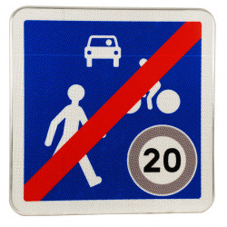Panneau zone circulation sortie d'une zone de rencontre B53 | WP Signalisation