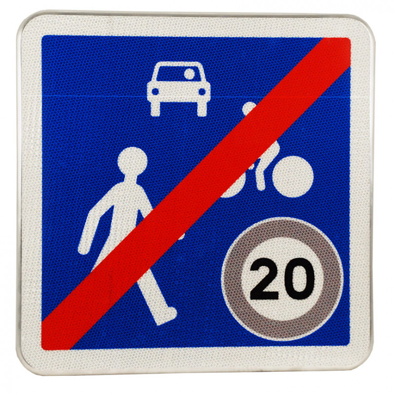 Panneau zone circulation sortie d'une zone de rencontre B53 | WP Signalisation