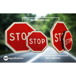 Panneau AB3A I Panneau cédez le passage à l'intersection I STOP | Différentes tailles disponibles | WP Signalisation
