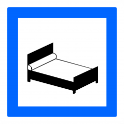 Panneau services hôtel ou motel CE17