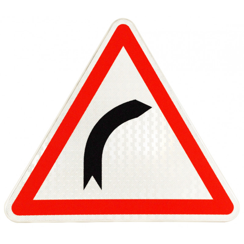 Panneau de danger virage à droite A1A