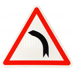 Panneau de danger Virage à gauche A1B l WP Signalisation