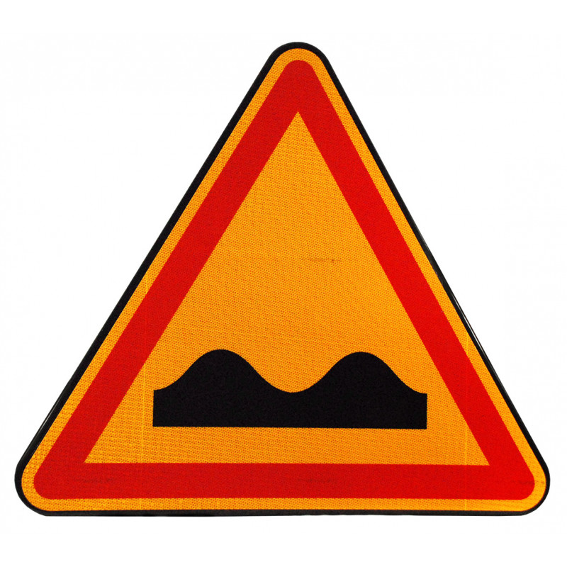 Panneau de signalisation signaux de danger indiquant un cassis ou dos d'âne | Panneau AK2