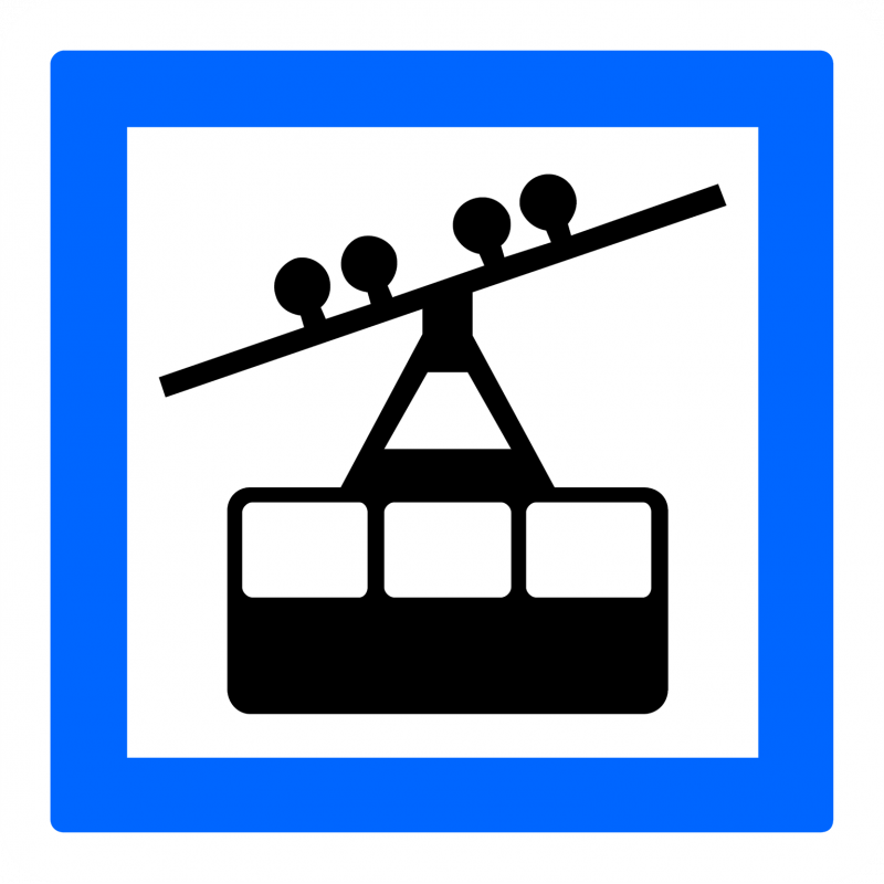 Panneau services gare de téléphérique CE20A