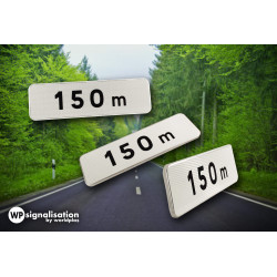 Panonceau de distance M1 I 150 mètres de distance | Panneau M1 | WP Signalisation