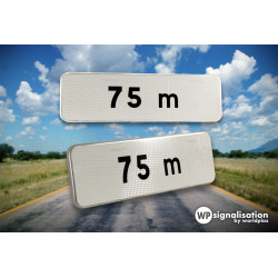 Panonceau de distance M1 I 75 mètres de distance | Panneau M1 | WP Signalisation