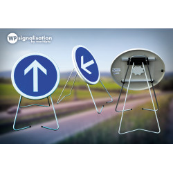 Panneau de signalisation temporaire BK21 amovible I Panneau BK21 | WP Signalisation