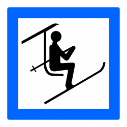 Panneau services point de départ d'une télésiège ou d'unee télécabine CE20B