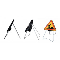 Panneau temporaire triflash - AK5 Dos , sur le côté , en face I WP Signalisation