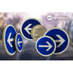 Panneau B21a2 - Panneau obligation par la gauche I Panneau B21 obligation | WP Signalisation