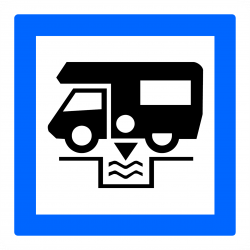 Panneau services station de vidange pour caravanes, autocaravanes et cars CE24