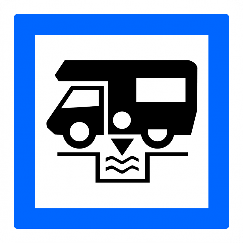Panneau services station de vidange pour caravanes, autocaravanes et cars CE24