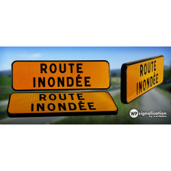 Panonceau indications diverses de danger AK KM9 | Route inondée | Personnalisable