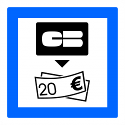 Panneau services distributeur de billets de banque CE25 | WP Signalisation