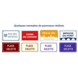 Panneau et plaques d'informations panneau de rue | Exemple de panneau de rue WPSignalisation