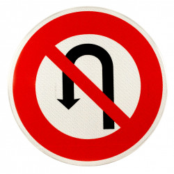 Panneau B2C interdiction de faire demi-tour | WP Signalisation