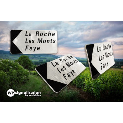 Panneau directionnel de position lieux-dits D29b2 | Panneau de ville et village D29 | 2 à 3 lignes