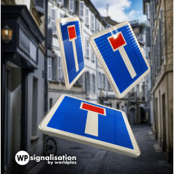Panneau Impasse C13a impasse I Panneau de signalisation C13a cul de sac  en 360 degré | WP Signalisation
