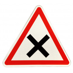 Panneau intersection de voie AB1 , priorité a droite | WP Signalisation Made in France