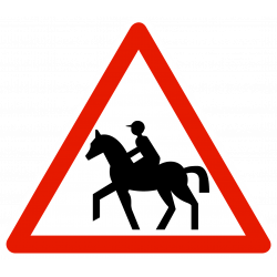 Panneau de danger passage de cavaliers A15C