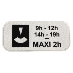 Panonceau M6c2 | 9h-12 et 14h-19h | MAXI 2H | Panneau durée maximum de stationnement | WPSignalisation