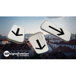 Panonceau prescriptions stationnement et arrêt M8b | Fleche du bas en rotation | WPSignalisation