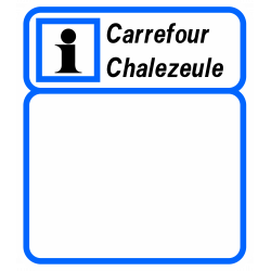 Panneau services faisant partie du relais d'information service CE3b