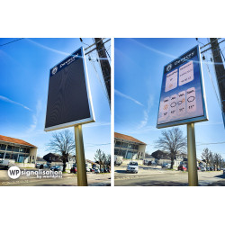 Afficheur LED pour météo, message personnalisé programmable selon jours et heures de diffusion l WP Signalisation