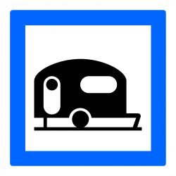 Panneau services terrain de camping pour caravanes et autocaravanes CE4b