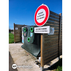 Panneau d'interdiction personnalisable B19 | Panneau B19 : défense de déposer des ordures
