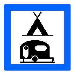 Panneau services terrain de camping pour tentes, caravanes et autocaravanes CE4c