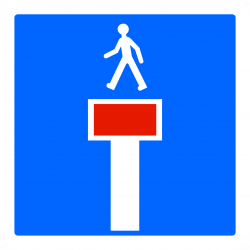 Panneau indication mpasse comportant une issue C13C