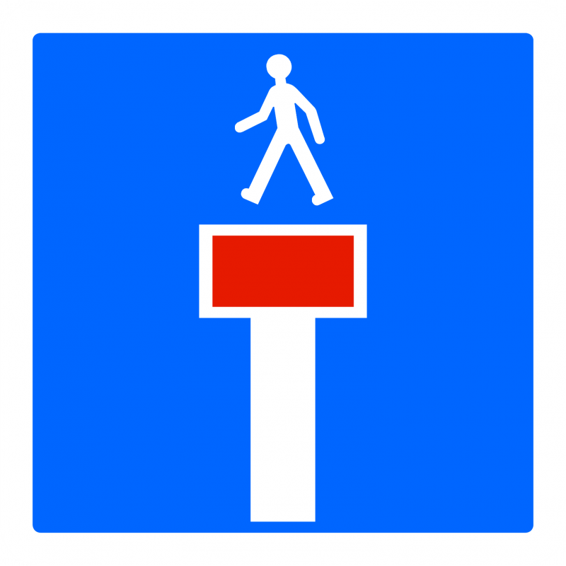 Panneau indication mpasse comportant une issue C13C