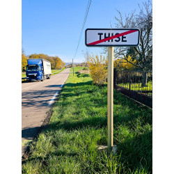 Panneau de localisation EB20  une ligne | Sortie d'agglomération EB20 ville et village | WP Signalisation