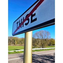 Panneau de localisation EB20  une ligne | Sortie d'agglomération EB20 ville et village | WP Signalisation