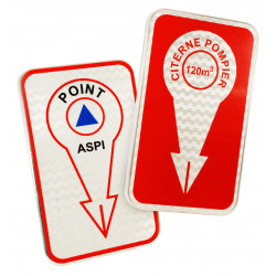 Panneau point d’eau incendie PEI | Panneau de sécurité citerne incendie | WP Signalisation pour pompier, feu et incendie