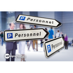 Panneau directionnel de position ne comportant pas d'indication de distance D21b1 pour Parking Personnel | WP Signalisation