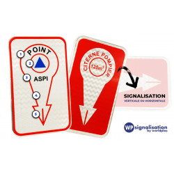 Panneau point d’eau incendie | WP Signalisation pour pompier, feu et incendie avec indications