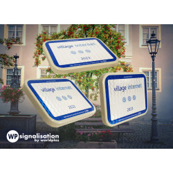 Panneau Ville Internet | Panneau d'informations diverses en déclinaison 360 degrés | Made in France par WP Signalisation