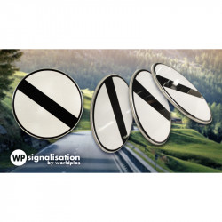 Panneau prescription temporaire BK31 pour travaux et chantiers | Panneau BK31 en rotation