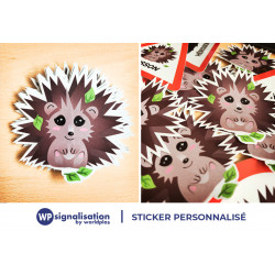 Service infographie disponible sous devis pour des stickers personnalisé par WPSignalisation | Design, tailles, couleurs et film