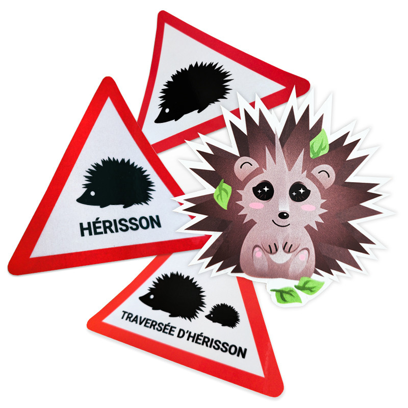 Panneau ou sticker personnalisé de passage d'animaux sauvage | Panneau espèce protégée par WPSignalisation