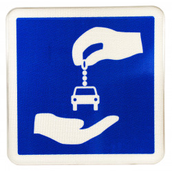 Panneau indication station d'autopartage C9 par WP Signalisation
