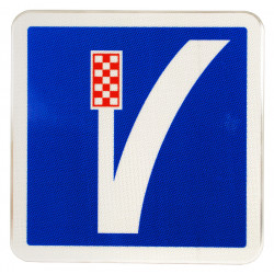 Panneau indication voie de détresse à droite C26B | WP Signalisation | Film NF et CE l WP Signalisation