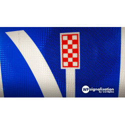 Panneau indication voie de détresse à droite C26A | WP Signalisation | Film NF et CE l WP Signalisation