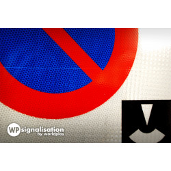 Panneau stationnement zone à stationnement de durée limitée contrôlée par disque B6B3  | Film CE et NF