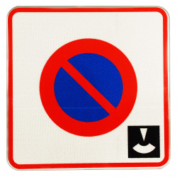 Panneau stationnement zone à stationnement de durée limitée contrôlée par disque B6B3